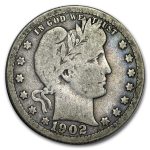 1902-O Barber Quarter VG