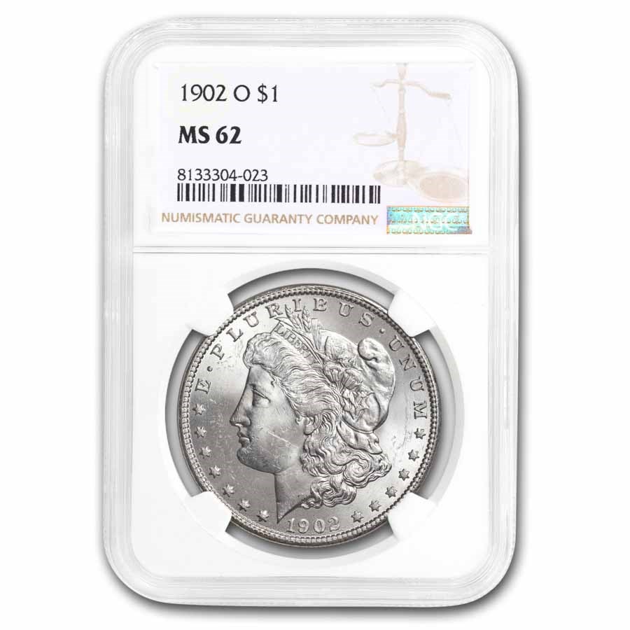 1902-O Morgan Dollar MS-62 NGC