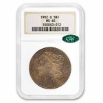 1902-O Morgan Dollar MS-64 NGC CAC (Fatty Holder, Toned)