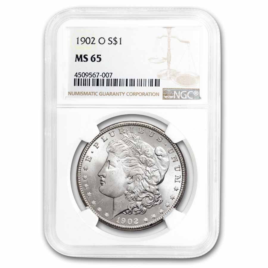 1902-O Morgan Dollar MS-65 NGC