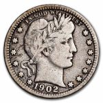 1902-S Barber Quarter Fine