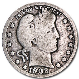 1902-S Barber Quarter Good