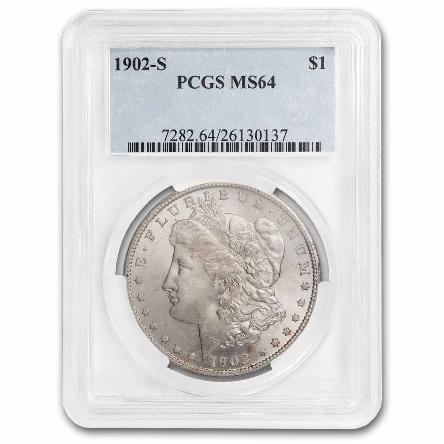 1902-S Morgan Dollar MS-64 PCGS