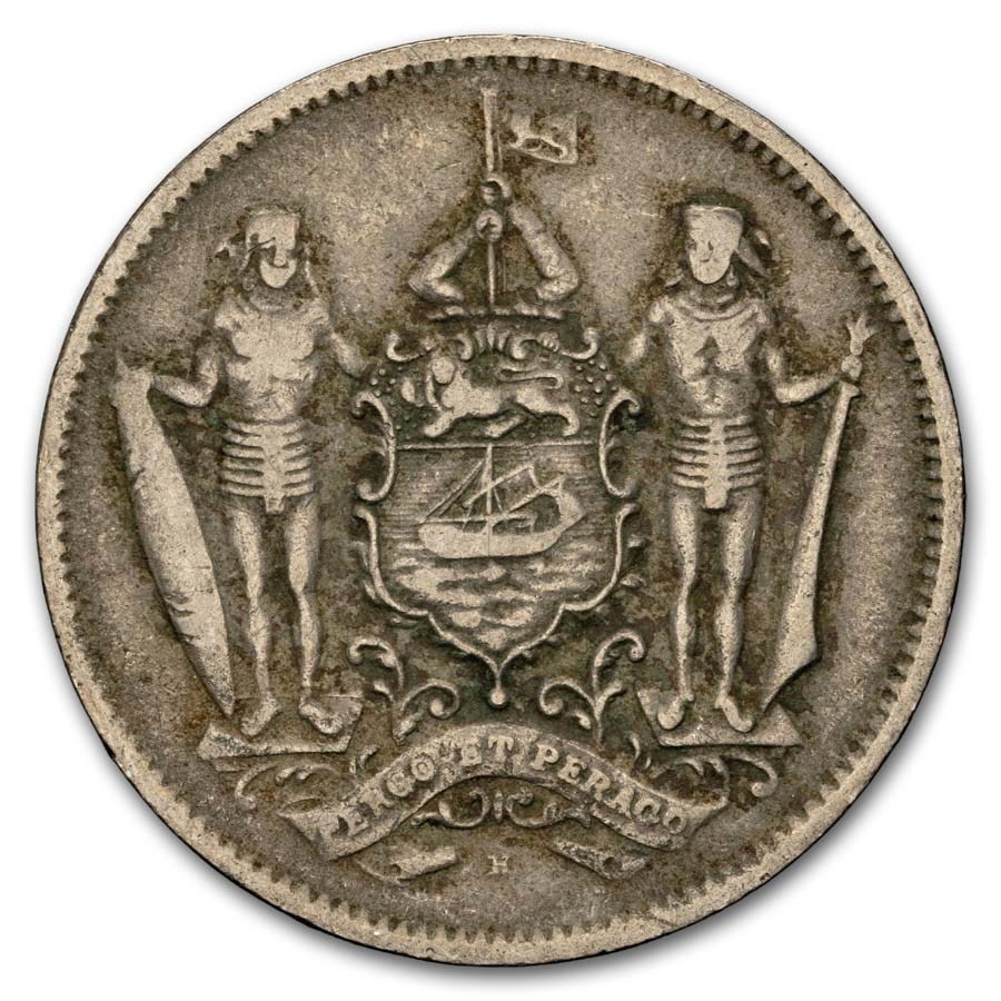 1903-1941-H British North Borneo 5 Cents Avg Circ