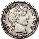 1903 Barber Dime AU