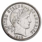 1903 Barber Dime BU