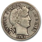 1903 Barber Dime VF