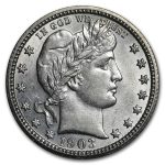 1903 Barber Quarter AU