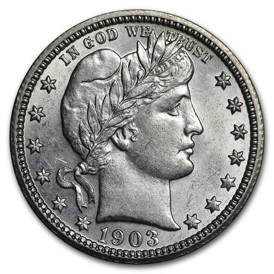 1903 Barber Quarter AU
