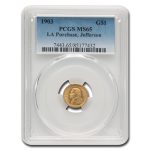 1903 Gold $1.00 Louisiana Purchase Jefferson MS-65 PCGS