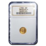 1903 Gold $1.00 Louisiana Purchase McKinley MS-64 NGC