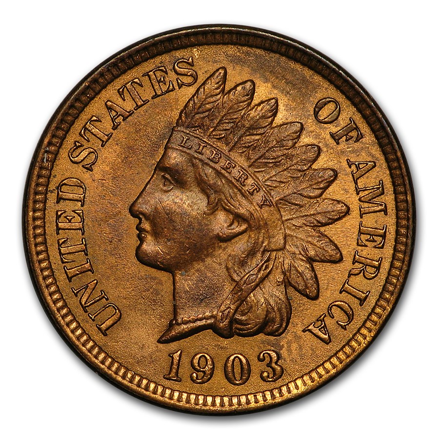 1903 Indian Head Cent BU (Red/Brown)