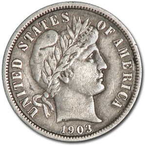 1903-O Barber Dime XF