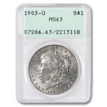 1903-O Morgan Dollar MS-63 PCGS (Old Rattler Holder)