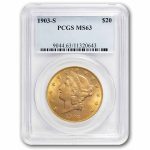 1903-S $20 Liberty Gold Double Eagle MS-63 PCGS