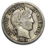 1903-S Barber Dime Fine