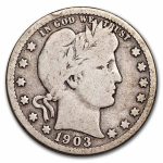 1903-S Barber Quarter VG
