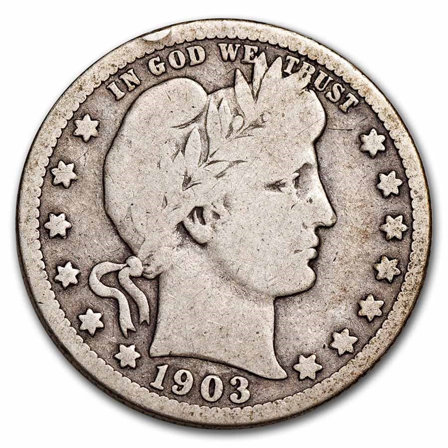 1903-S Barber Quarter VG