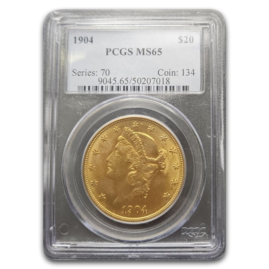 1904 $20 Liberty Gold Double Eagle MS-65 PCGS