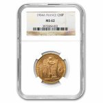 1904-A France Gold 50 Francs Angel MS-62 NGC
