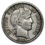 1904 Barber Dime XF