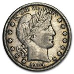 1904 Barber Half Dollar XF