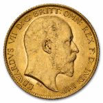 1904 Great Britain Gold 1/2 Sovereign Edward VII BU (w/BP)