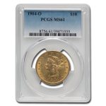 1904-O $10 Liberty Gold Eagle MS-61 PCGS