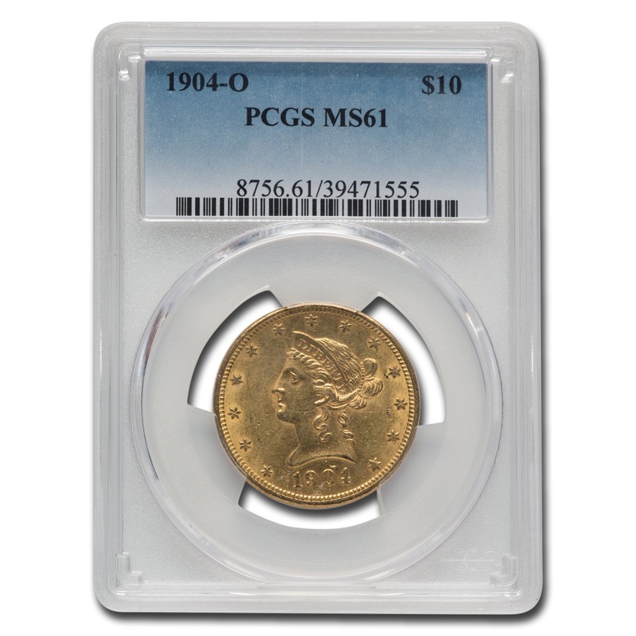 1904-O $10 Liberty Gold Eagle MS-61 PCGS