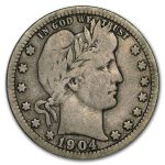 1904-O Barber Quarter Fine