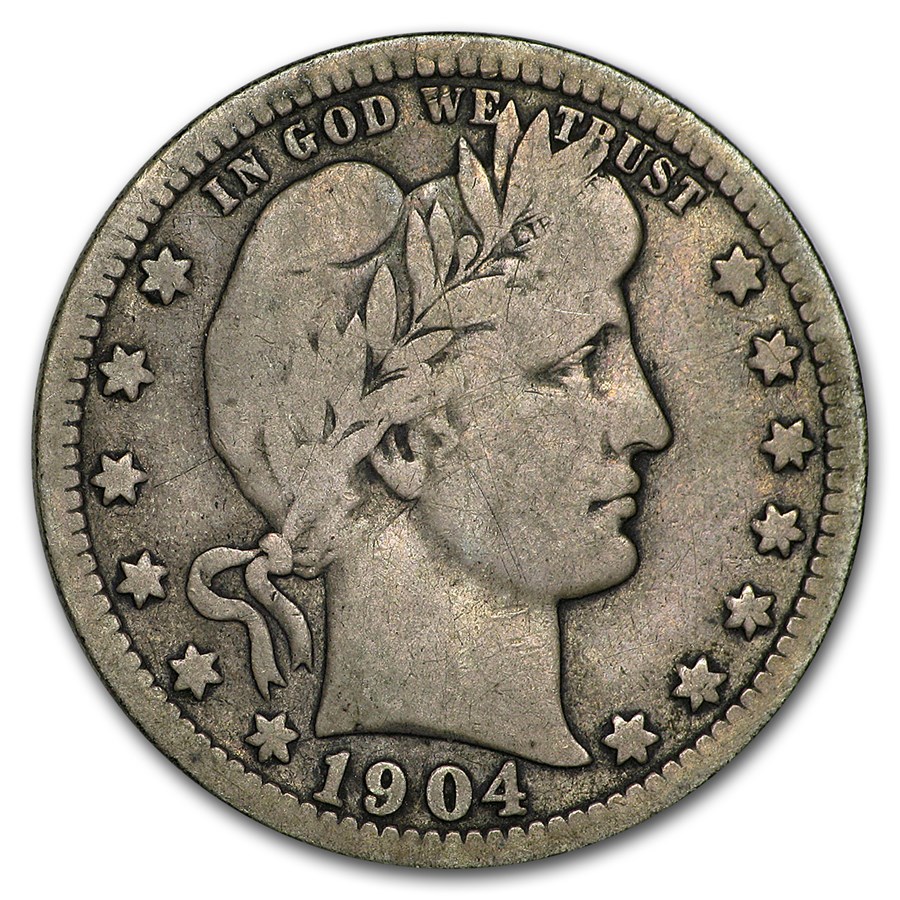 1904-O Barber Quarter Fine