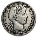 1904-O Barber Quarter VF