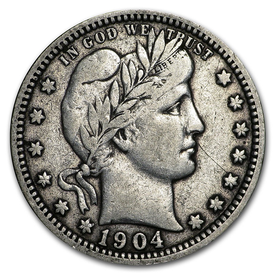 1904-O Barber Quarter VF