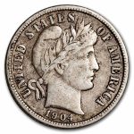 1904-S Barber Dime VF
