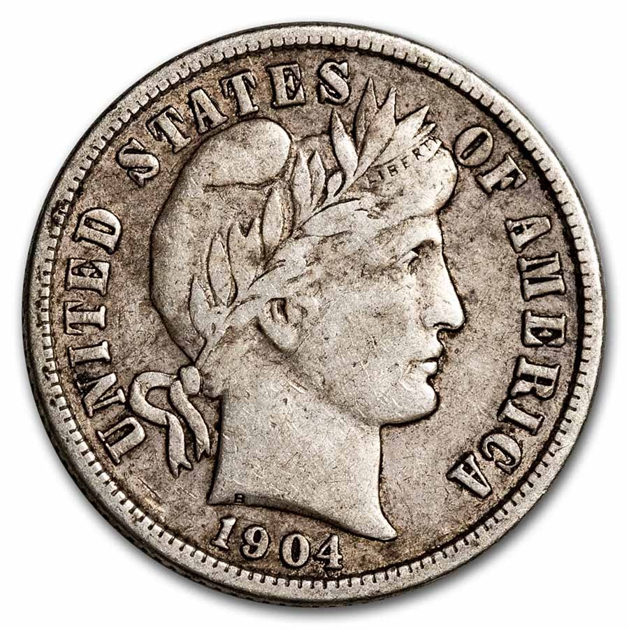 1904-S Barber Dime VF