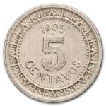 1905-1914 Mexico Nickel 5 Centavos Avg Circ