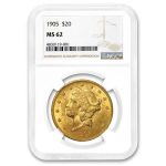 1905 $20 Liberty Gold Double Eagle MS-62 NGC