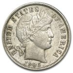 1905 Barber Dime AU