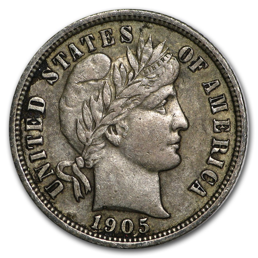 1905 Barber Dime XF
