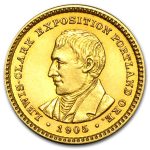 1905 Gold $1.00 Lewis & Clark BU