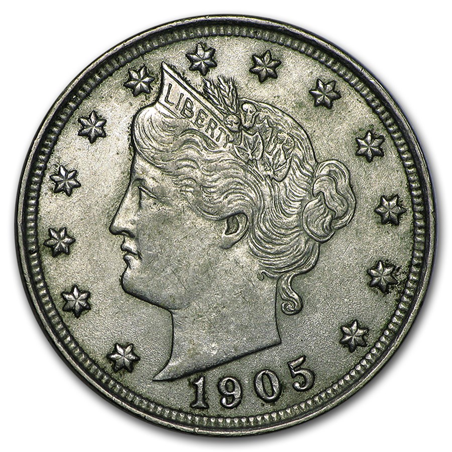 1905 Liberty Head V Nickel AU
