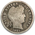 1905-S Barber Dime Good/VG