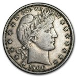 1906 Barber Half Dollar XF