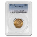 1906-D $10 Liberty Gold Eagle MS-62 PCGS