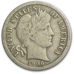 1906-D Barber Dime Fine
