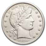 1906-D Barber Half Dollar AU