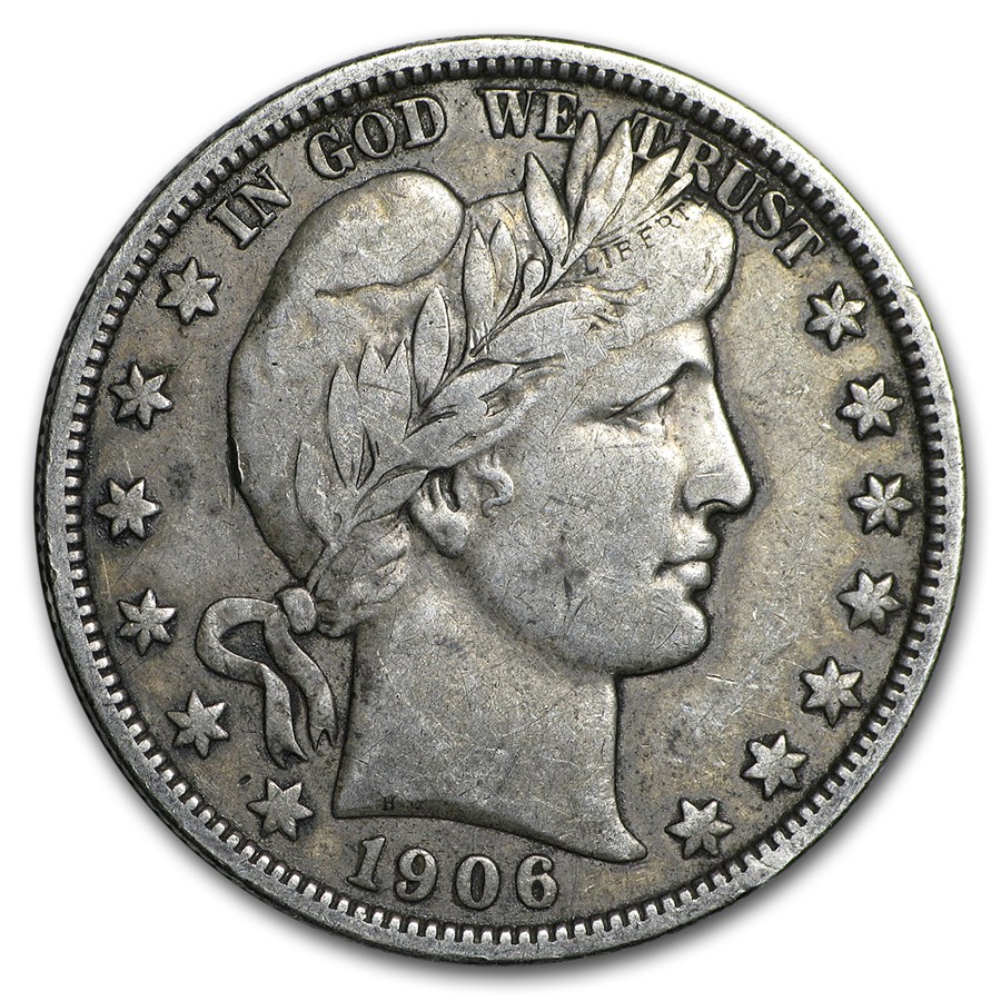 1906-D Barber Half Dollar VF