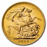 1906-M Australia Gold Sovereign Edward VII BU