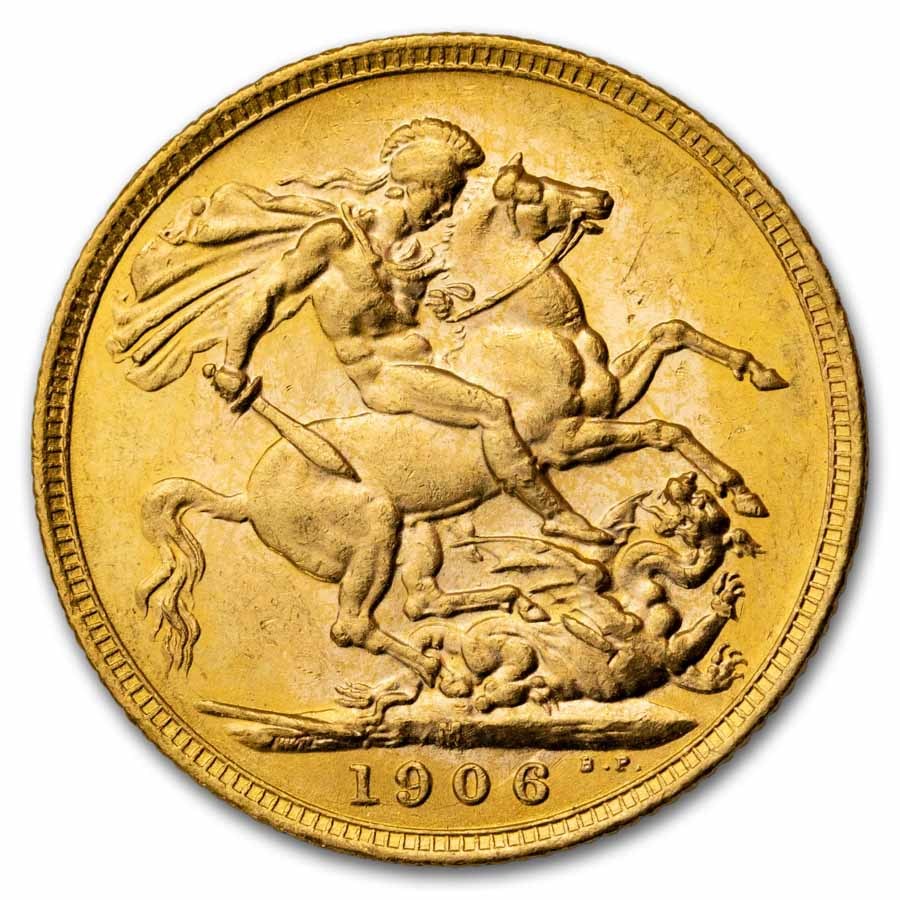 1906-M Australia Gold Sovereign Edward VII BU