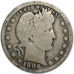 1906-O Barber Quarter Good
